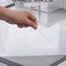 日本厨房防油贴纸自粘透明耐高温瓷砖墙贴灶台防水橱柜墙壁壁纸