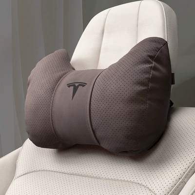 Suitable for Tesla Model 3 Headrest - horn-style-mocha-brown-tesla-headrest-set