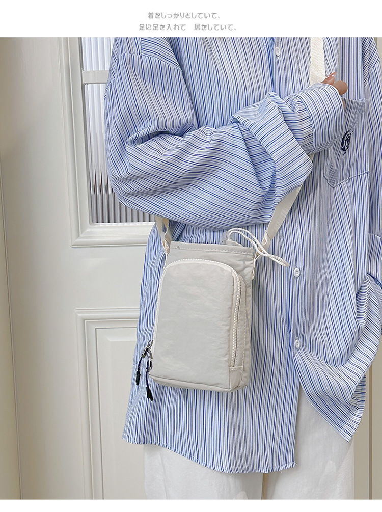 New solid-color student cycling casual women's bag, lightweight outdoor mobile phone bag and accessory bag undefined