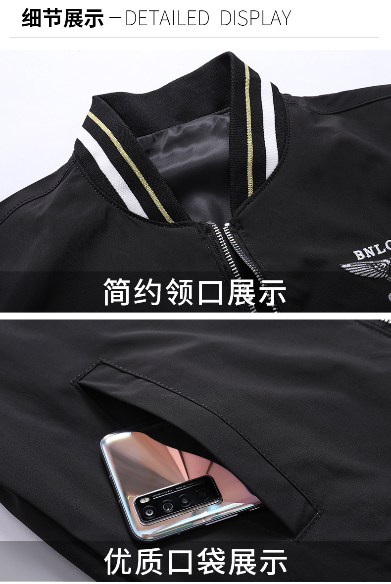 Chaqueta transfronteriza hombres 2023 nueva primavera y otoño marca de moda coreana casual bordado collar de soporte uniforme de béisbol chaqueta de hombre al por mayor