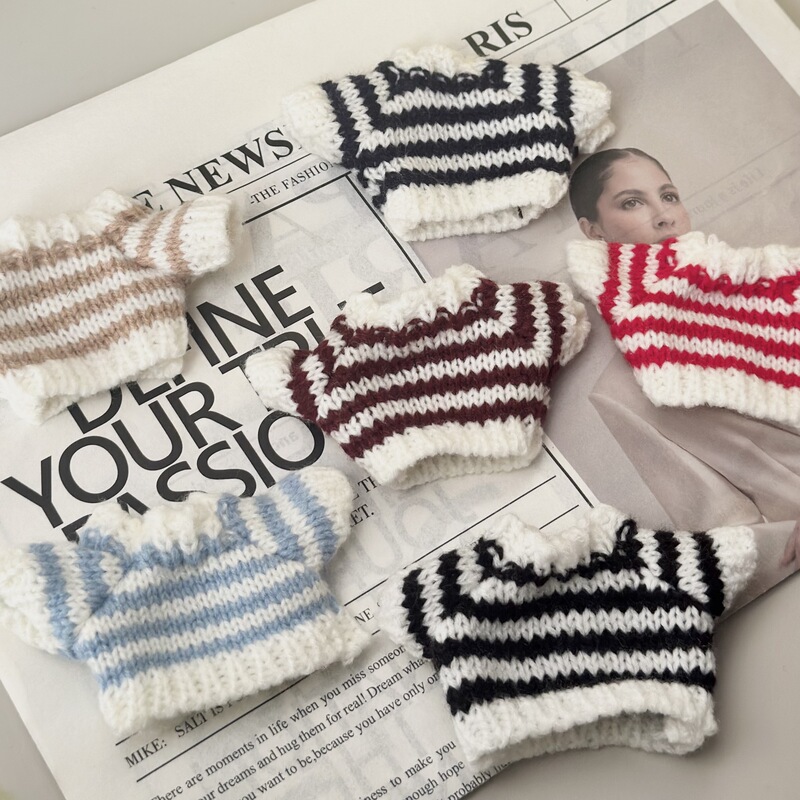 Labubu Master Dog Knitted Clothes Doll Stuffed Doll Blind Box Baby Clothes 17Cm10Cm Clothing Accessories