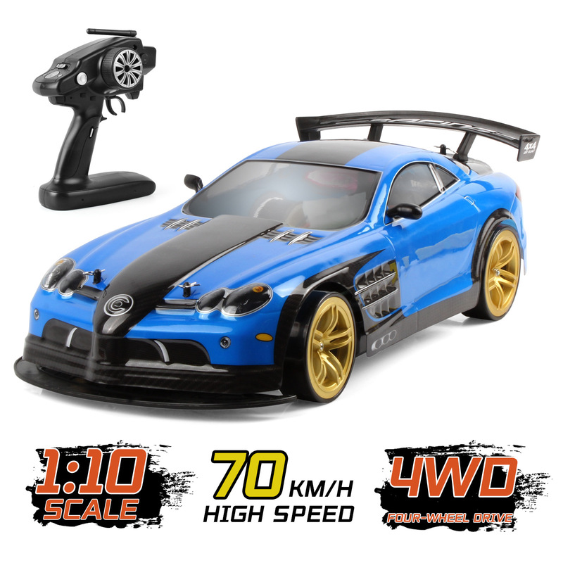 ホットセール 1:10 高速リモートコントロール四輪駆動レーシングカー 2.4 グラムドリフトライト付き 40-70KM/H フラットランニングおもちゃの車|undefined
