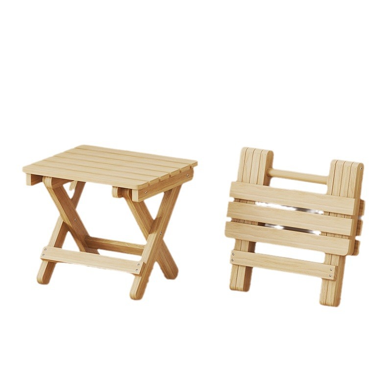 Taburete plegable para el hogar de madera maciza al aire libre portátil silla simple taburete de banco pequeño taburete de cambio de zapatos de plástico