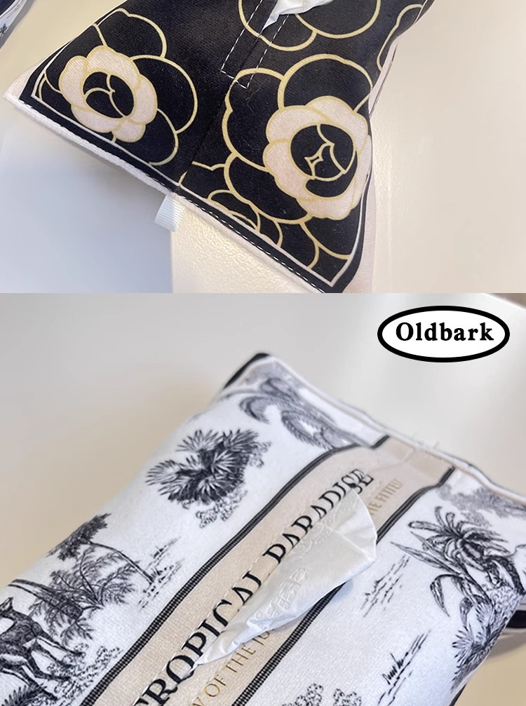 High-End Car Tissue Box Original Love Jungle Fabric Tissue Bag Box Car Hanging Good Supplies Tissue Cover