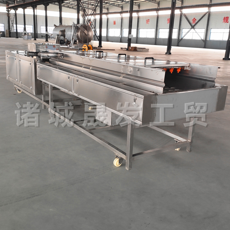 晟发系列连续式海蛎子清洗机 山药秸秆毛辊清洗机 蚂蚱喷淋清洗机