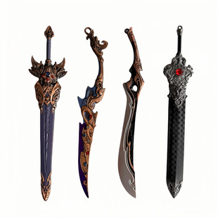 Three Kingdoms Kill Sword, Qinghong Sword Set, Kirin Bow, Fangtian Painted Halberd Peripheral Bow and Arrow Set, Metal Model Weapons