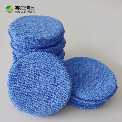 5-inch waxed handle round cake car polishing crystal-plated sponge waxing car wash sponge block car cleaning supplies