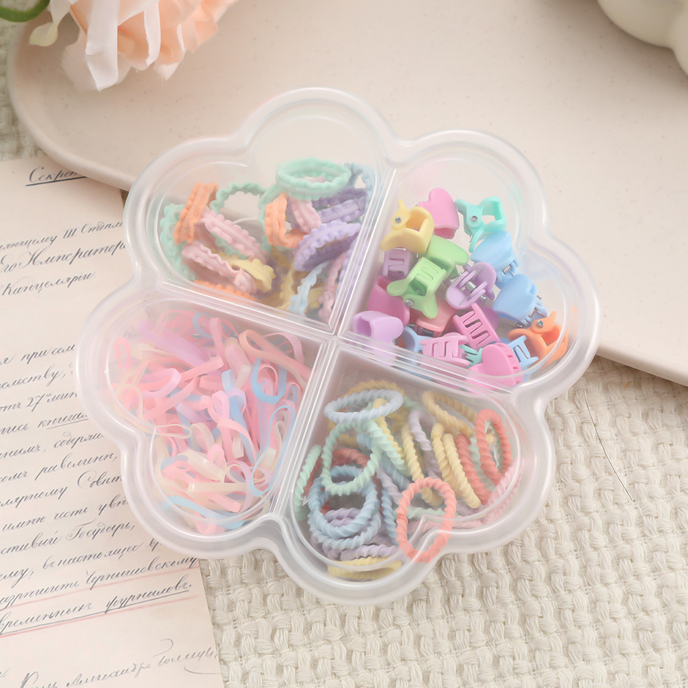 Juego de Accesorios para el Cabello Infantil con Caja de Regalo de Plástico y Resina para Niñas