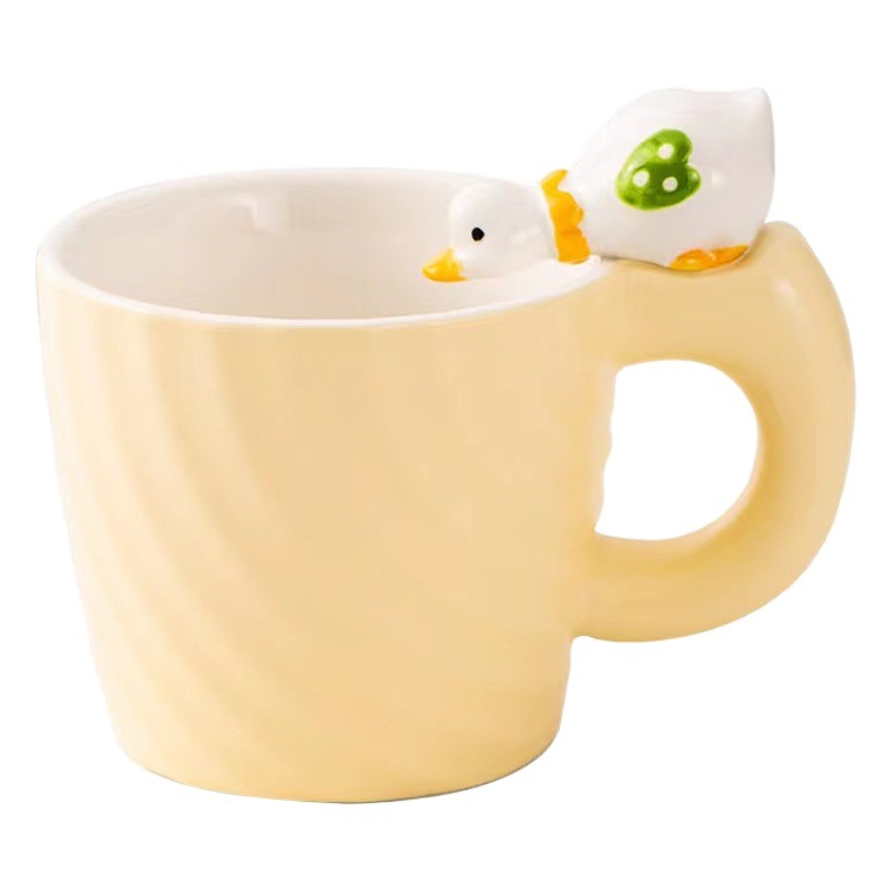 Taza de Cerámica Pato Beber, Diseño Creativo y Tierno, Gran Capacidad