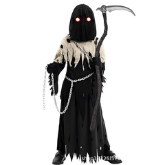 Amazon ベストセラー ゴースト ハロウィン コスチューム 男の子用、ハロウィン ドレスアップ パーティー ブラウンとブラックのスーツ