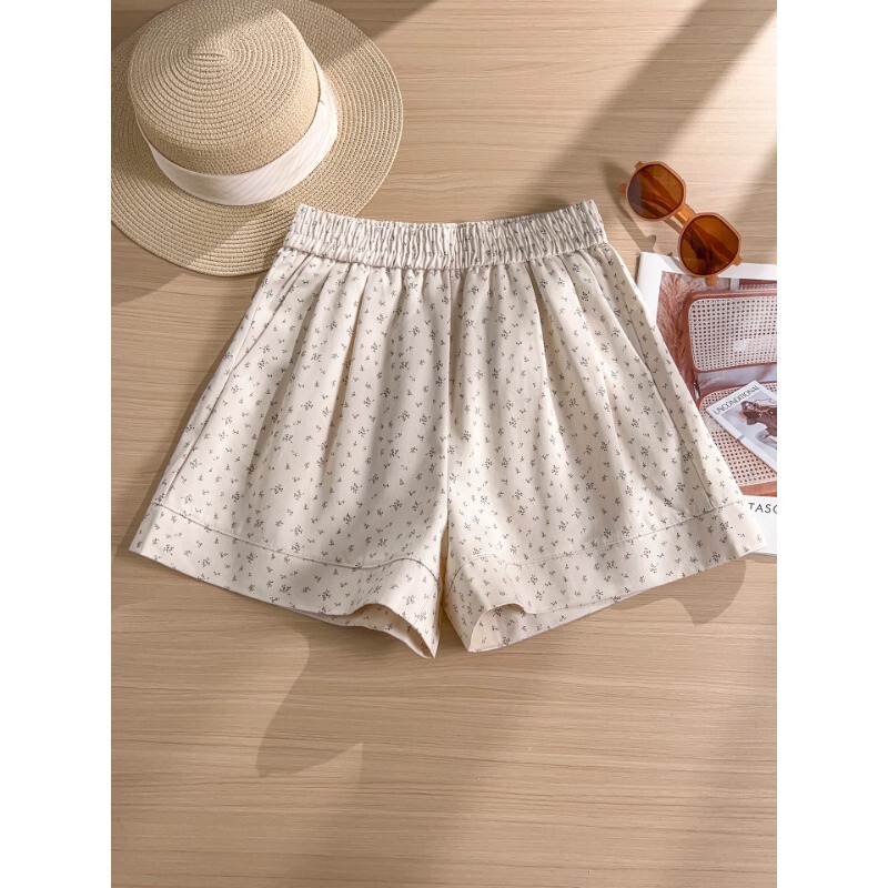 Apricot Floral A-Line Straight-Leg Casual Pants for Women, 2026 New Summer Thin Style, Stylish Tencel Wide-Leg Shorts Apricot Floral A-Line Straight-Leg Casual Pants for Women, 2026 New Summer Thin Style, Stylish Tencel Wide-Leg Shorts