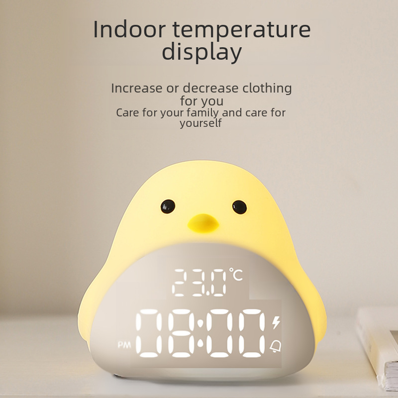 Smart lazy time bird alarm clock LED night light digital alarm clock…