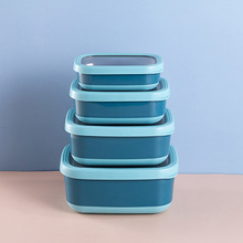 304不锈钢厨房韩式带盖密封商用大容量冷冻冰箱保鲜盒饭盒便当盒