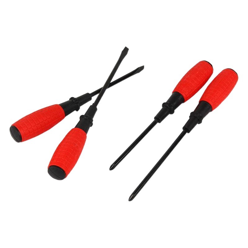 Destornillador cruzado de Granada roja Destornillador multiusos manual de 3 pulgadas y 4 pulgadas con destornillador magnético