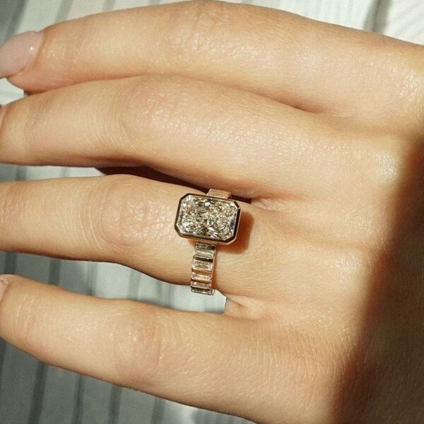 retro stone inlay with zircon