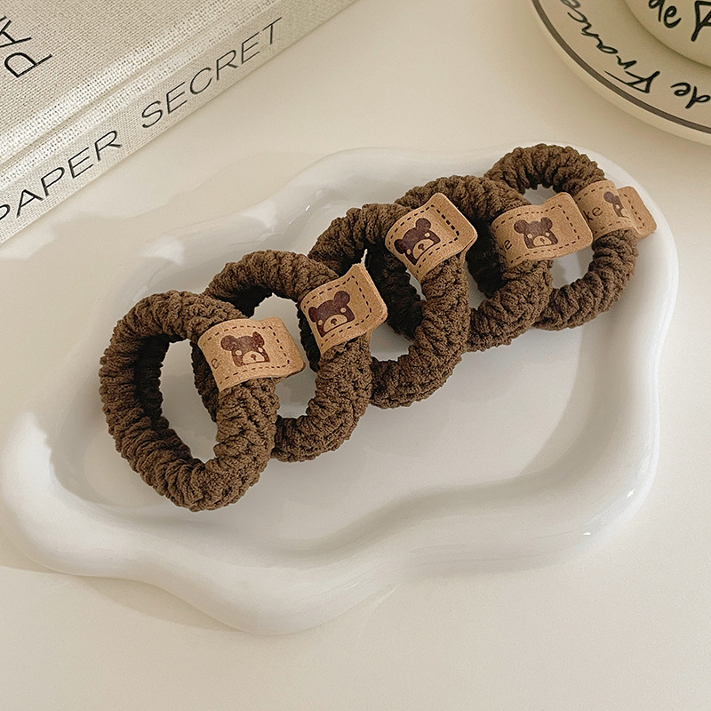 Cuerdas de cabeza de alta calidad 2024 nuevo anillo de cabello de alta elasticidad correa de goma duradera mujer temperamento simple de alta cola de caballo cuerdas de cabello