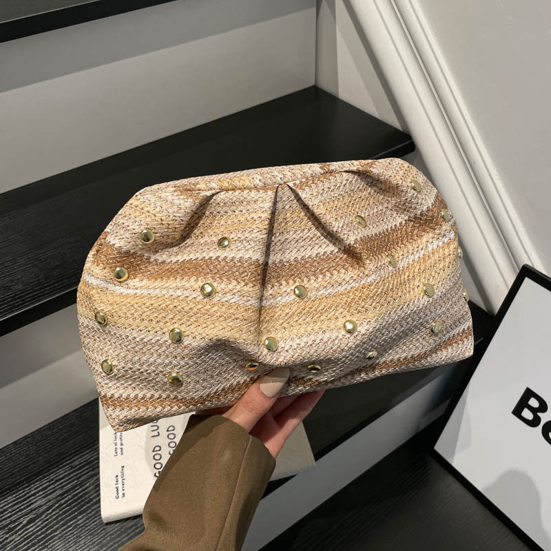 2026 nicho de diseño de gran capacidad de tejer casual nuevo estilo de moda de viaje de vacaciones de playa bolsa de mano mujer