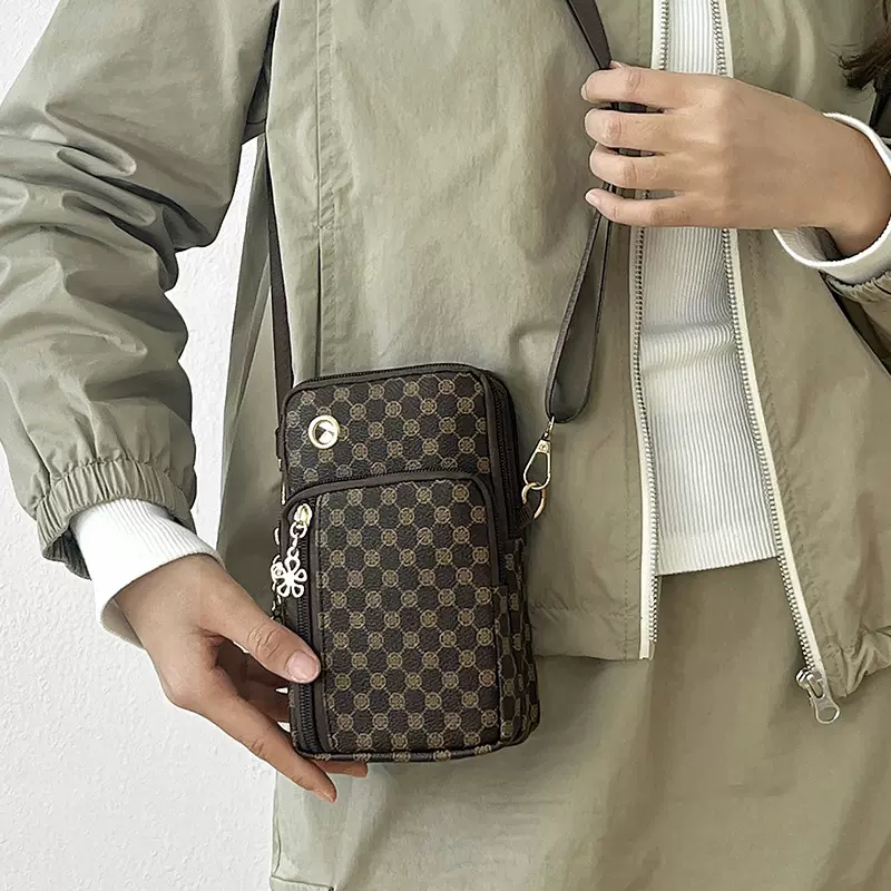 跨境代发时尚女包三拉链斜挎包零钱包新款潮流手机包钥匙包女士斜