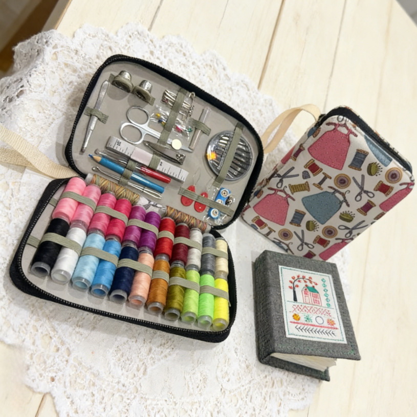 Bolsa de aguja multifuncional de aguja de viaje portátil aguja de viaje herramienta de costura manual combinación