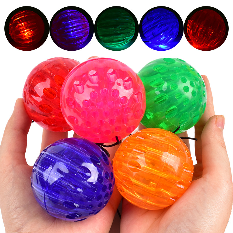 Luminous wrist wear rope rebound ball wrist elastic ball honeycomb ball decompression toy ball hand throw back ball wholesale