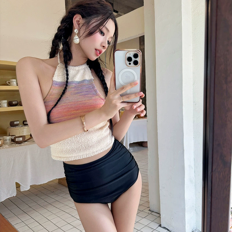 Vest, knitted swimwear, lifting effect