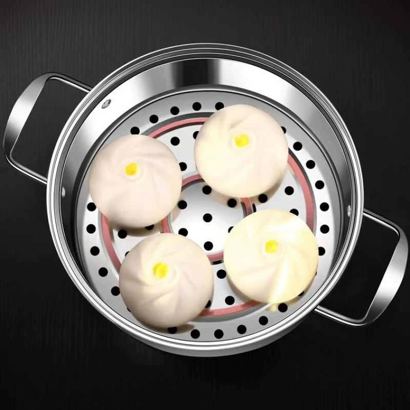 304 upgraded version of the special thick soup steamer stainless steel single -layer two -layer steamer soup pot milk cooker boiled porridge pot Student hot pot