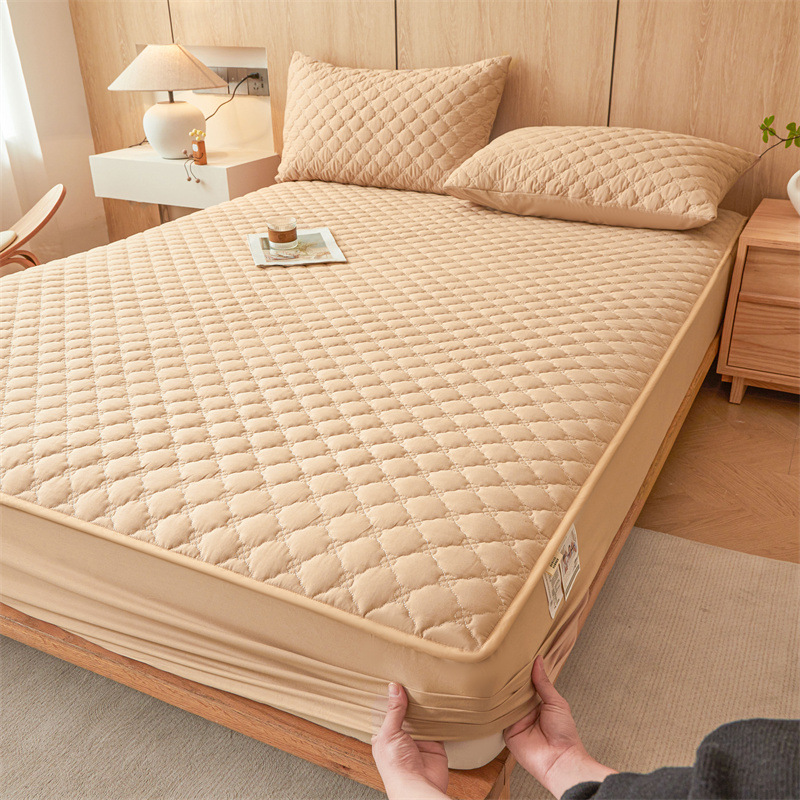 2025 nuevo estilo algodón puro 13372 sábana acolchada funda protectora de colchón Simmons cómoda funda de cama antideslizante