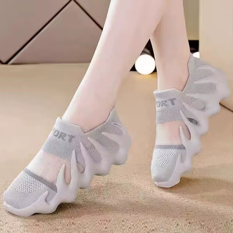 Женские кроссовки Octopus Socks Shoes весна 2025, новый корейский стиль, студенческие, дышащие, спортивные, для бега, летние, плетеные, повседневные