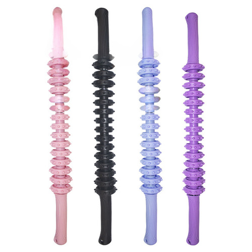 Flexible Gear Massage Stick for Women, Full Body Meridian and Muscle Relaxation, Yoga and Fitness Slimming Roller Wolf Tooth Stick