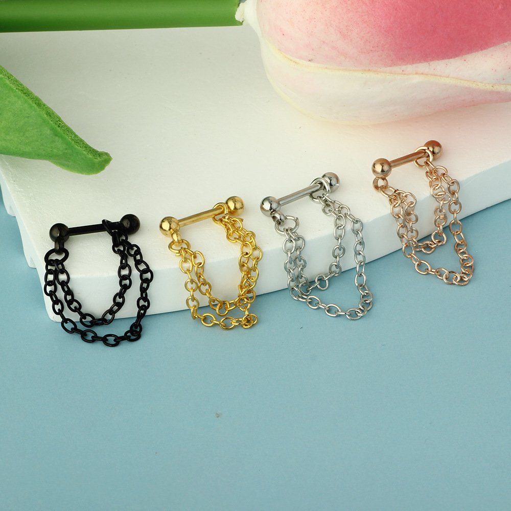 Labret piercing jewelry detail image