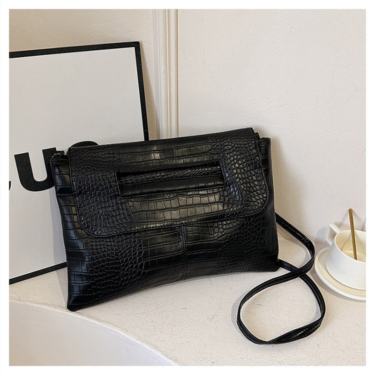 New cross-border foreign trade crocodile pattern strap clutch bag, large-capacity file bag, storage bag, official document bag, crossbody bag undefined