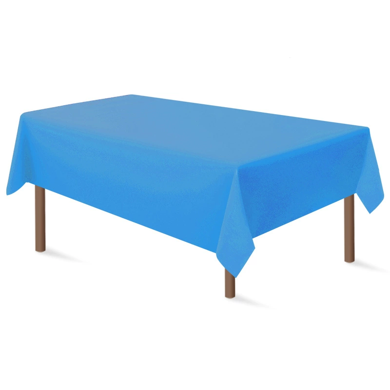 Rectangular disposable party plain tablecloth plastic cloth birthday dessert solid color tablecloth waterproof waterproof table cloth