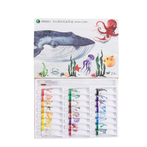 Marley gouache watercolor pigment tube pigment children's beginner watercolor painting painting small box set art student