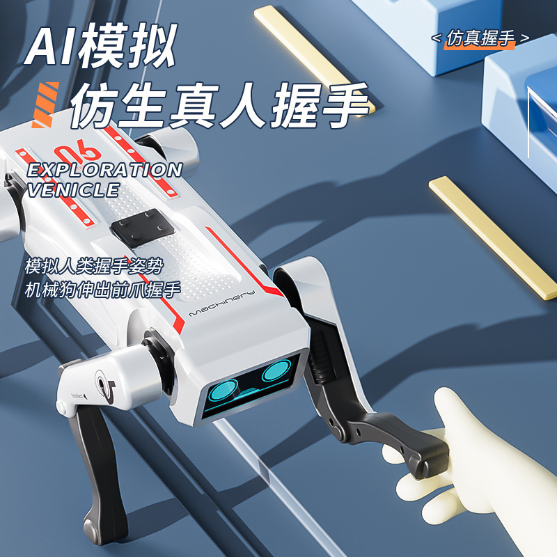 AI インテリジェントロボット犬音声制御リモコンプログラミング ai グリップ逆さバイオニックコンパニオン四足ロボット犬のおもちゃ|undefined