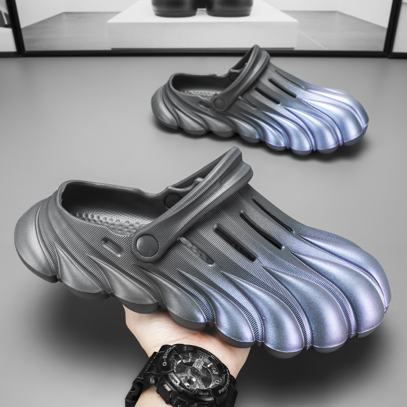 Gradient Claw Beach Clogs Herren EVA Leichte Hausschuhe mit weicher Unterseite und Zehen, modische Zwei-Wear-Sandalen_voghion.com