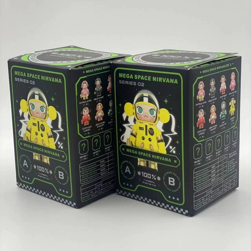 Юбилейная коллекция Pop Mart MEGA, слепая коробка, фигурка Молли, 100% Жасмин, астронавт, второе поколение, игрушки