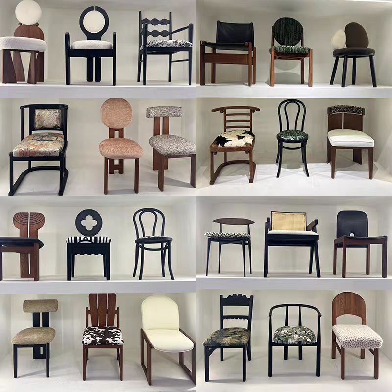Chair White Ash Wood Dining Chair Designer Style Home-Use Backrest Chair French Retro Solid Wood Dining Chair Mid-Century Style Chair Chair White Ash Wood Dining Chair Designer Style Home-Use Backrest Chair French Retro Solid Wood Dining Chair Mid-Century Style Chair
