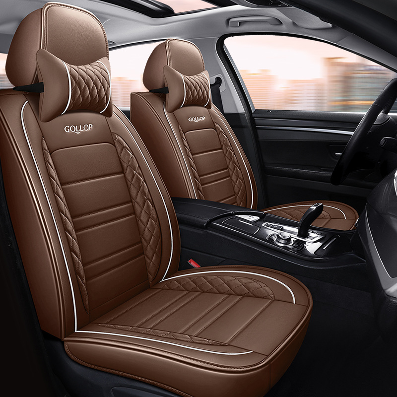 Foreign trade car seat cushion factory direct all-inclusive full leather small diamond four seasons general car seat cushion