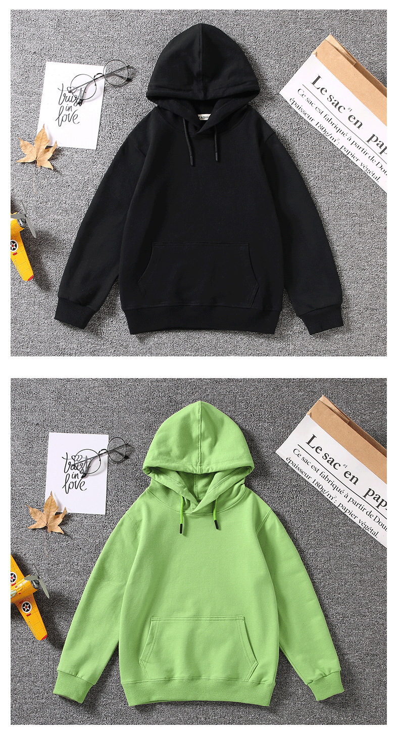 Casual Solid Color Cotton Hoodies & Knitwears display picture 4
