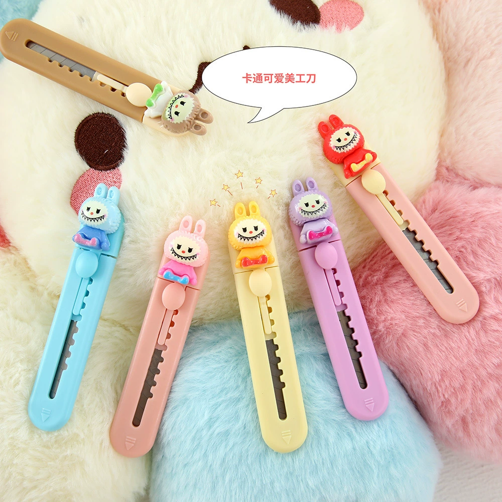 Милый маленький тканевый креативный мультяшный нож для распаковки, мини-нож, студенческий нож для обоев ручной работы, офисный нож