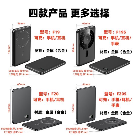 3-in -1magsafe Magnetic Wireless Charging Treasure for Huawei Apple Watch Large Capacity Fast Charging Mobile Power Supply