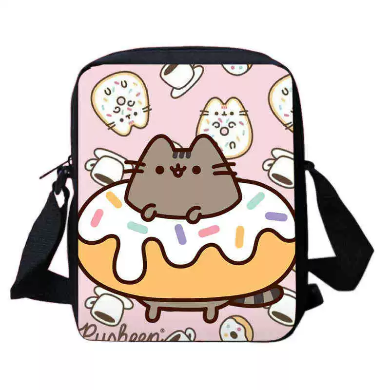 Рюкзак учебный Pusheen Fat Jimao с принтом периферийного типа, через стекло, зарубежная торговля, школьный рюкзак