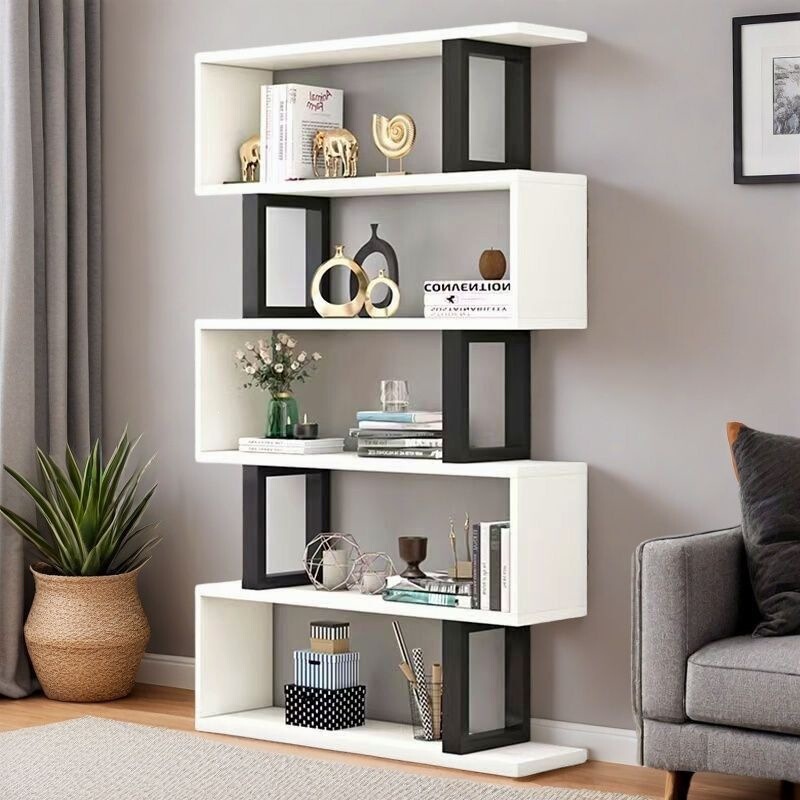 Bookshelf Wall-Mounted Living Room Partition Storage Rack Simple Decorative Display Rack Floor-Standing Cosmetics Display Cabinet Bookshelf Wall-Mounted Living Room Partition Storage Rack Simple Decorative Display Rack Floor-Standing Cosmetics Display Cabinet