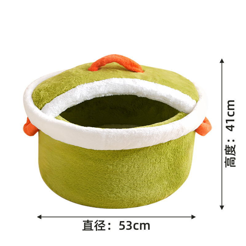 Cama de gato personalizada Four Seasons Cama de perro cálida de invierno universal Cama de gato cerrada para dormir Cama de perro pequeña