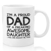 Mother Father's Day Mark Cup Ceramic Coffee Cup Water Cup I'M A Proud DAD DAUGHTER