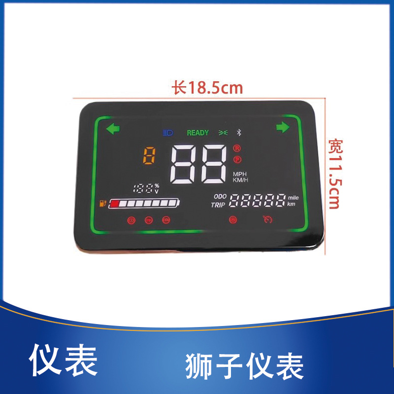 Electric Vehicle Lion Instrument Suitable for Xunying Zhongsha Taurus Electric Meter Mileage Speed Meter 48V60V72V