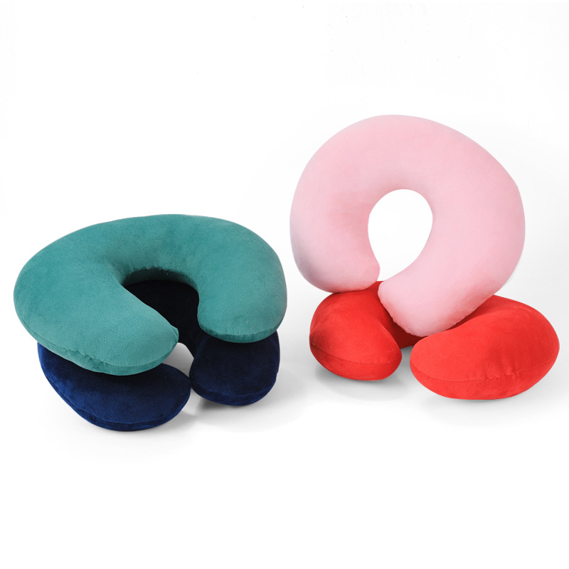 Practical multifunctional crystal U-shaped pillow, simple style business home office shoulder and neck protection pillow aircraft neck pillow