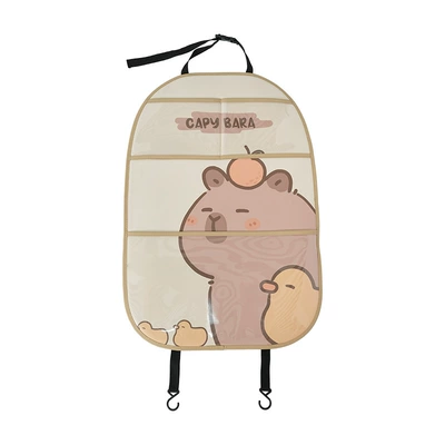 Cute Capybara Car Protective Pad, Chair back anti-kick pad