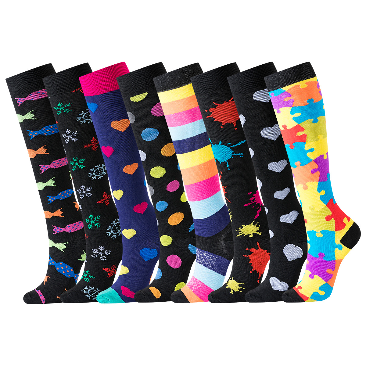 Sport compression stocking factory calcetines de presión al por mayor calcetines de compresión