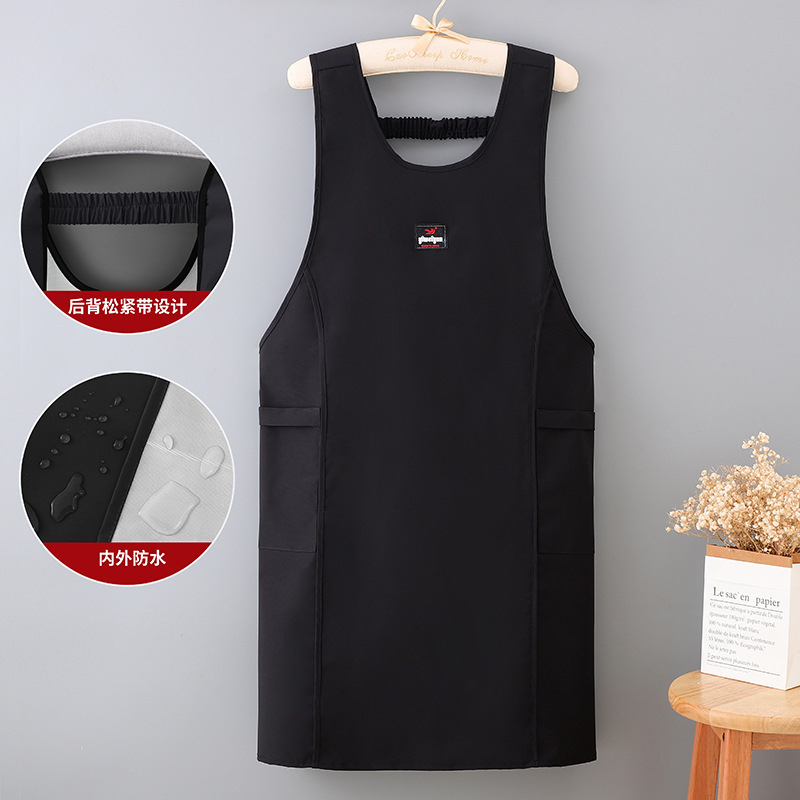 Interior y exterior delantal impermeable impermeable a prueba de aceite chaleco delantal cocina de restauración ropa de trabajo especial red